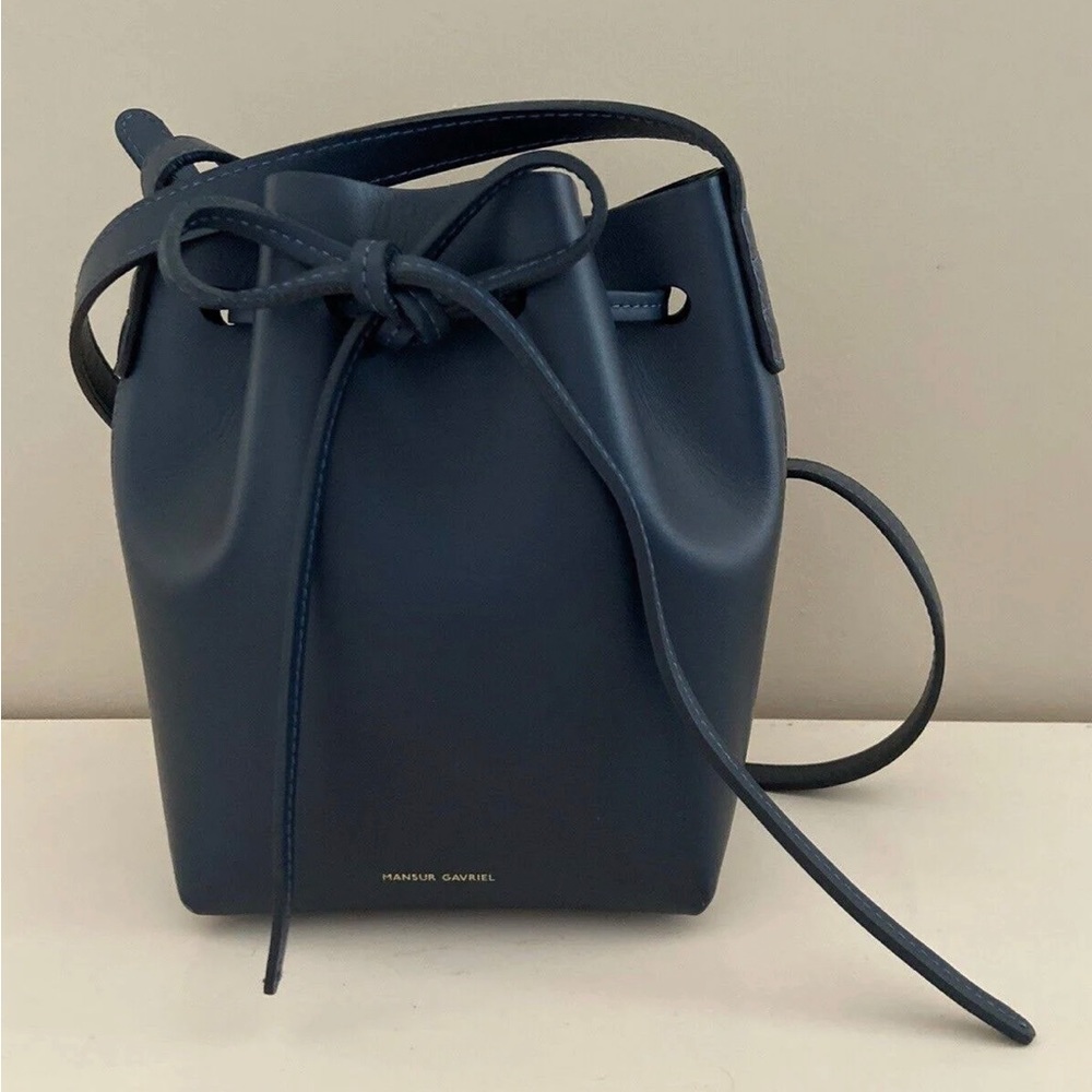 Mansur Gavriel MINI BUCKET BAG Blue